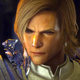 An armored warrior stares in consternation.